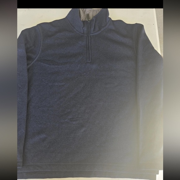 Wrangler Authentics Men's 1/4 Zip Solid Pullover Sweater Blue Sz M New Henley - Picture 6 of 12